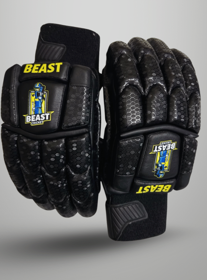 Black Cut Batting Gloves | Black