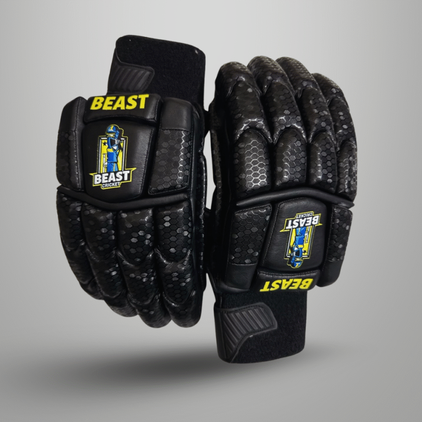Black Cut Batting Gloves | Black