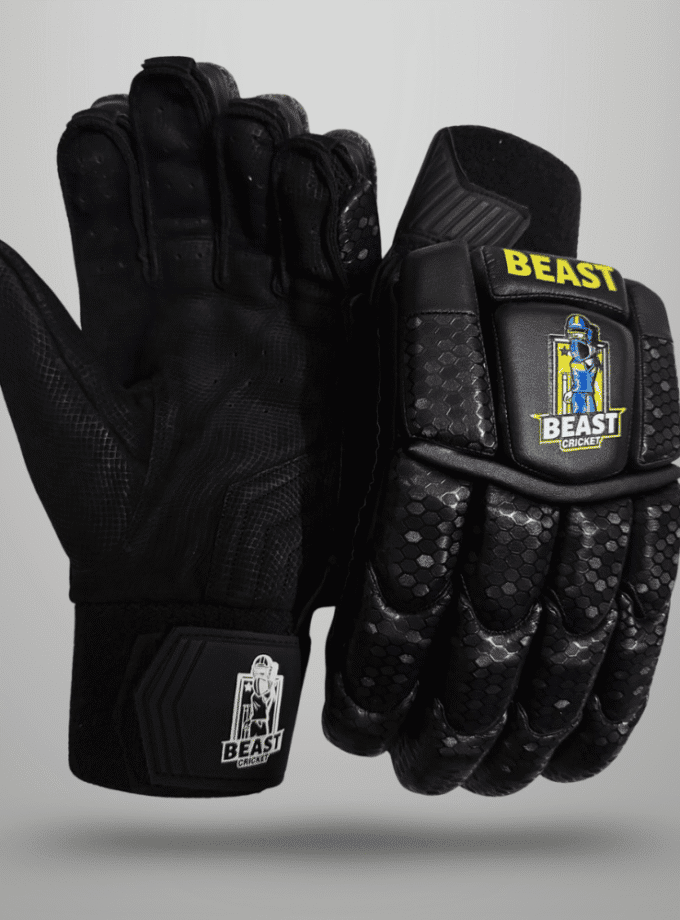 Black Cut Batting Gloves | Black