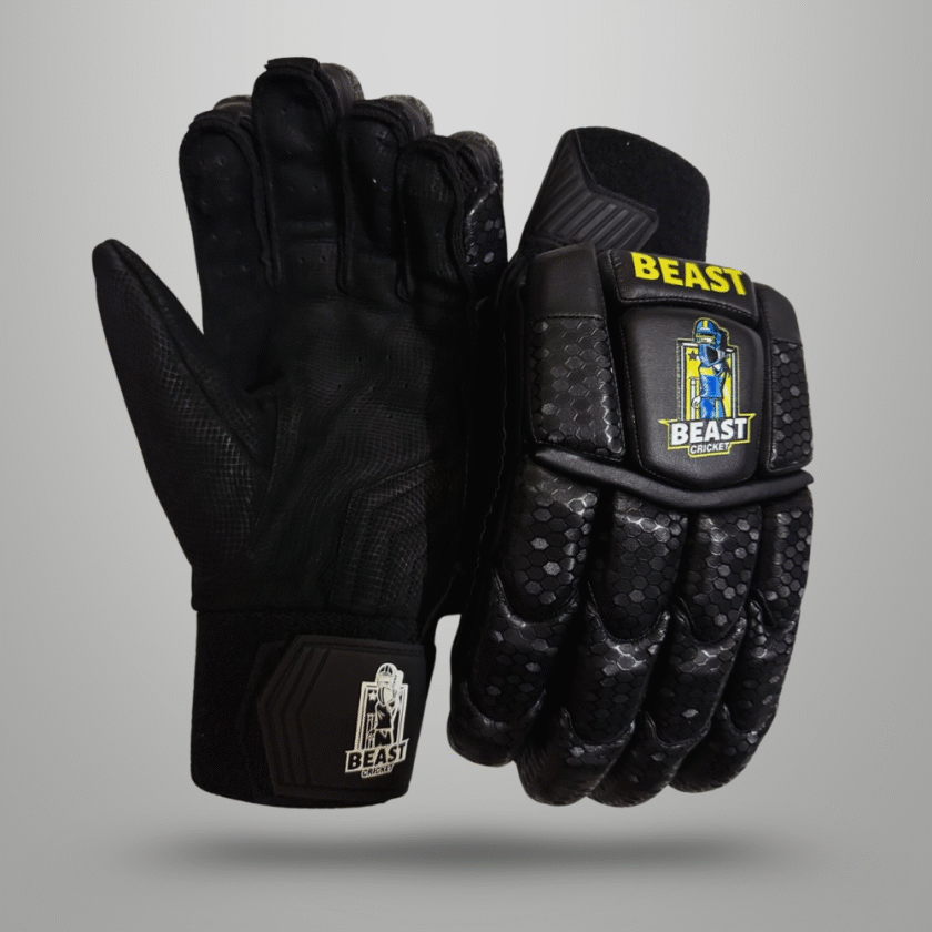 Black Cut Batting Gloves | Black - Image 3
