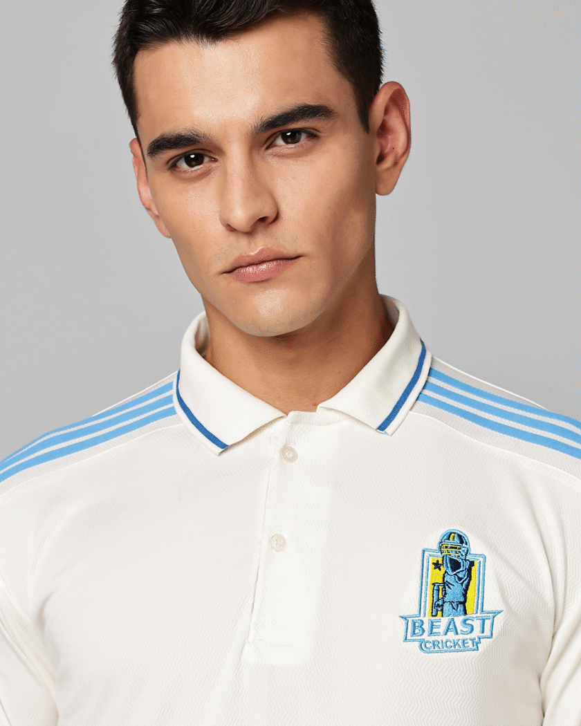 Men Colourblocked Polo Collar T-shirt - Image 3