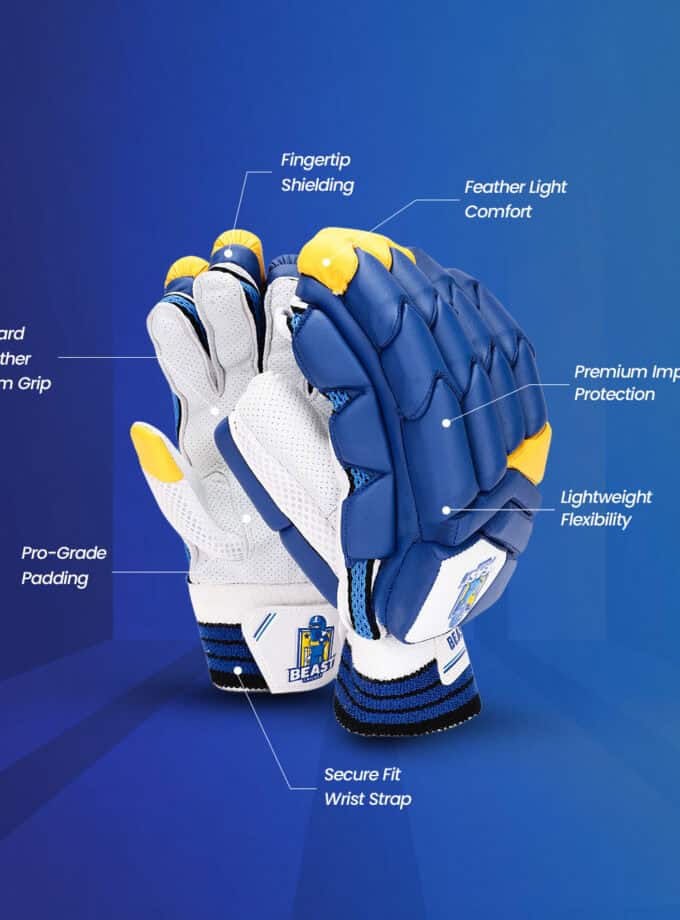 Batting Cut Players Gloves | Blue