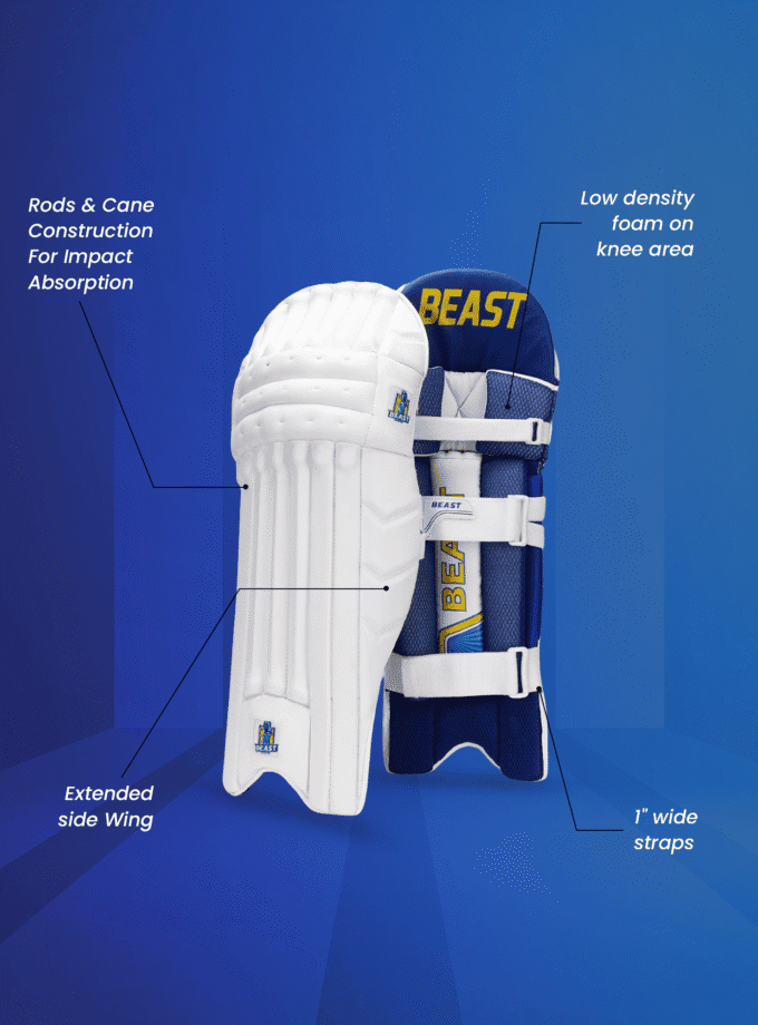 Lightweight Cricket Batting Pads | White